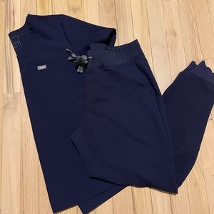 Figs Scrubs Navy Blue- Size Medium